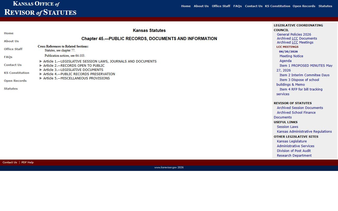 Smith County court records Kansas Open Records Act source