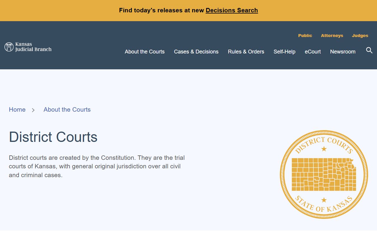 Smith County court records Kansas District Courts overview